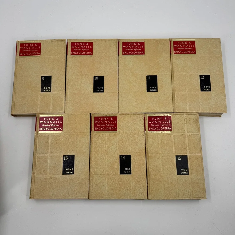 Funk & Wagnalls Standard Reference Encyclopedia Volumes 1-15 Vintage 1965 Set‎